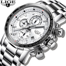 Load image into Gallery viewer, LIGE 2020 New Fashion Mens Watches with Stainless Steel -  Silve&#39;s Edition - wisch watch
